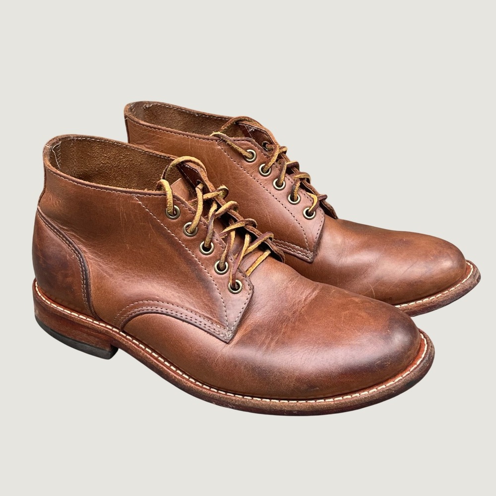 Oak Street Bootmakers Trench Chukka Boots Mens 9 Natural Chromexcel Leather USA